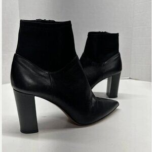 ATP Atelier Enna Ankle Boots High Heeled Leather Stretch Pointed Toe Black 9.5